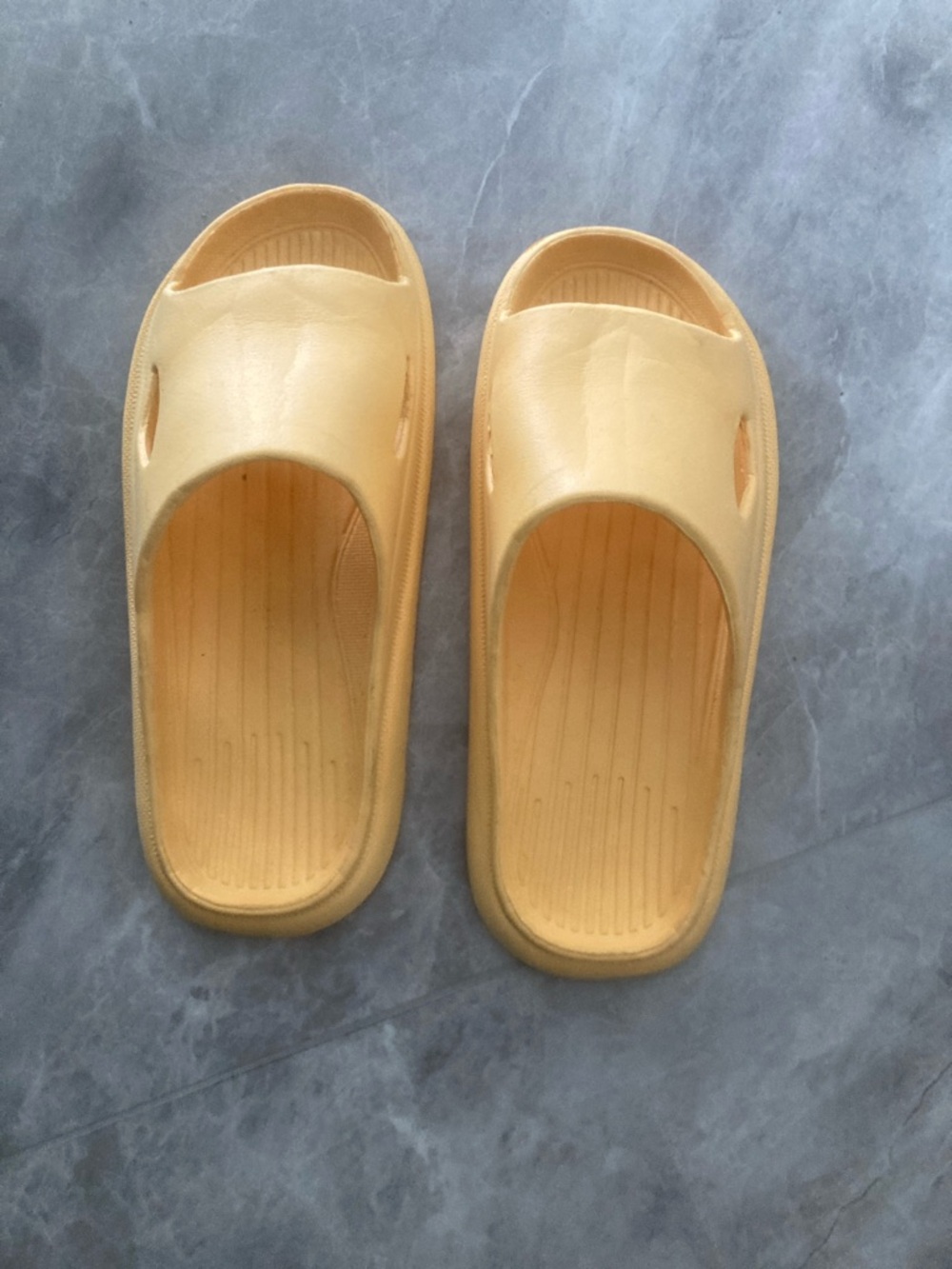 Yellow Slip-On Shower Slides